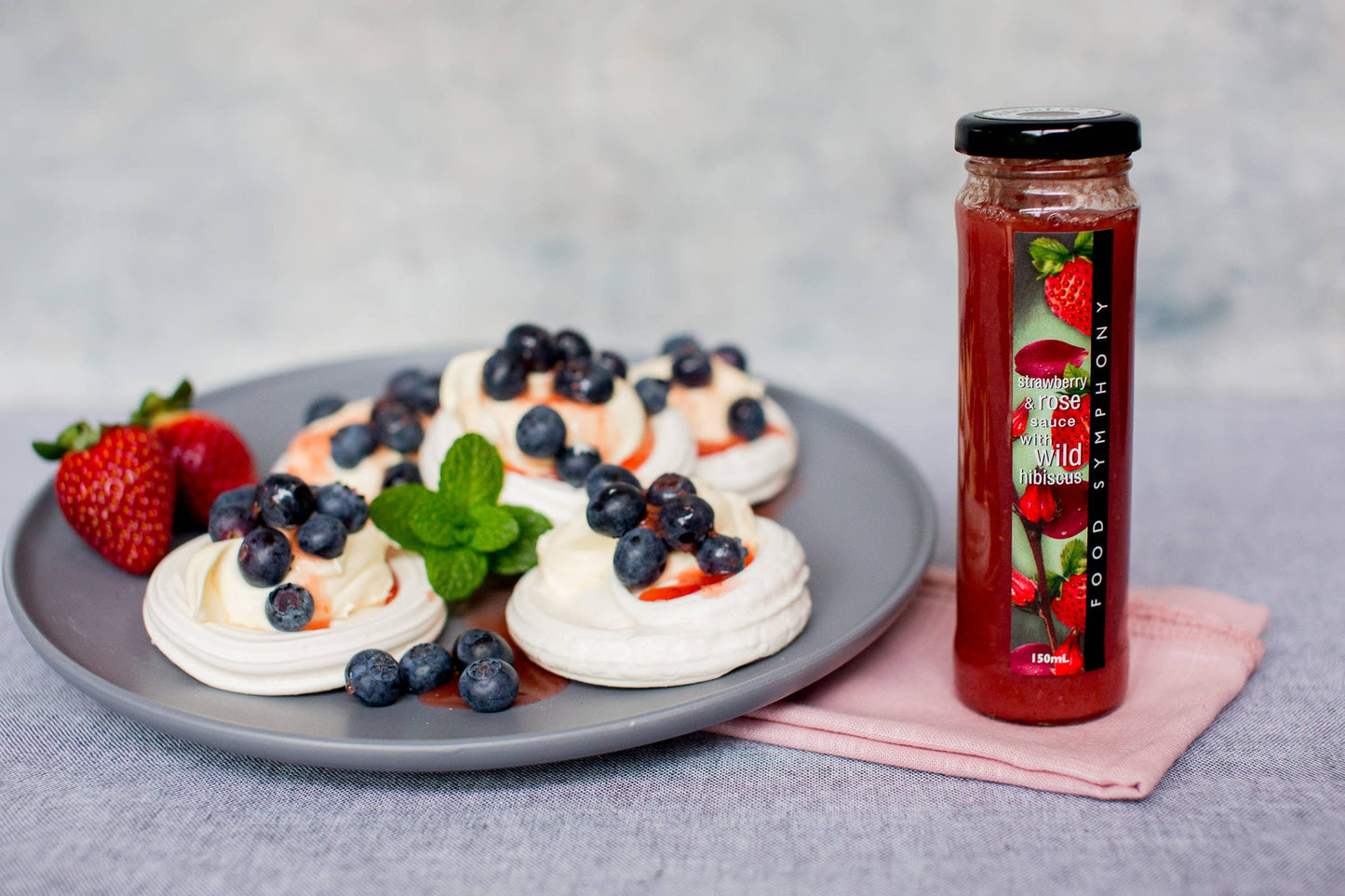 Strawberry Rose Sauce with Wild Hibiscus: 250ml