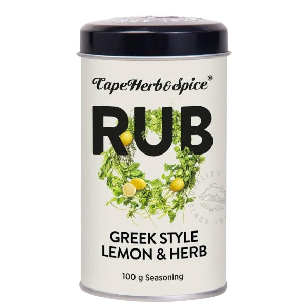 Cape Herb & Spice - Rub - Greek Style Lemon & Herb - 100g Tin