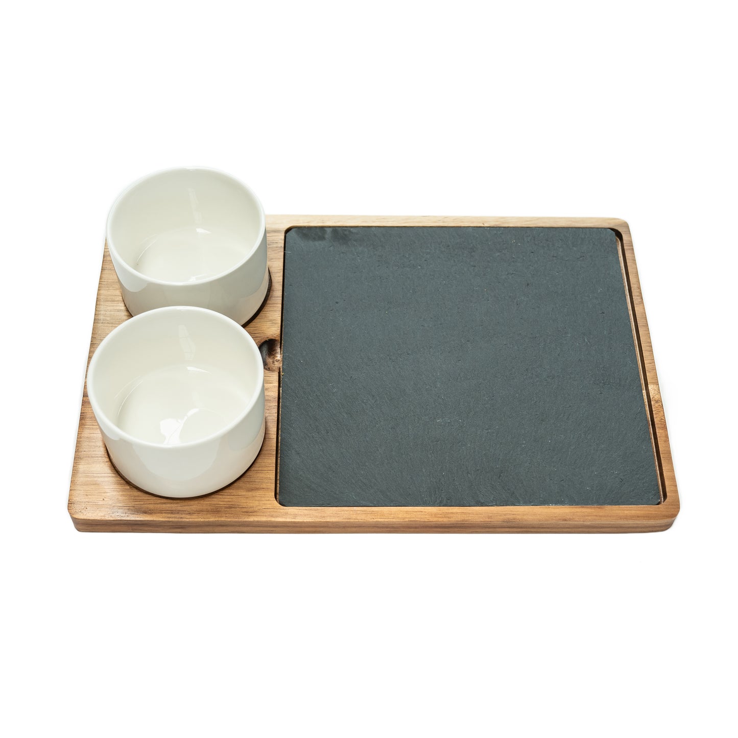 Wooden/Slate Board with Snack Guest Serving Set