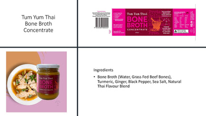 Bone Broth Concentrate Tum Yum Thai 275g - Pasture Raised