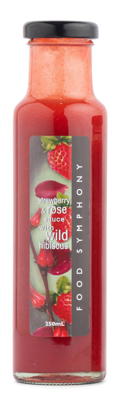 Strawberry  Rose Sauce with Wild Hibiscus: 250ml