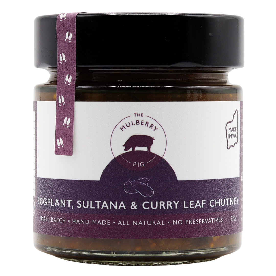 Eggplant, Sultana & Curry leaf Chutney