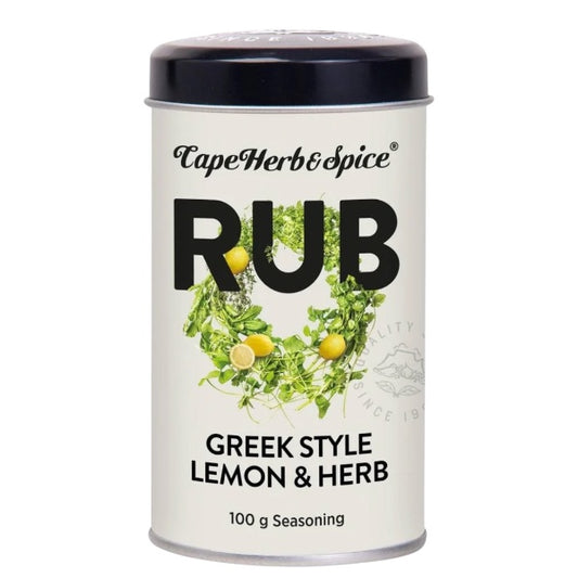 Cape Herb & Spice - Rub - Greek Style Lemon & Herb -  100g Tin