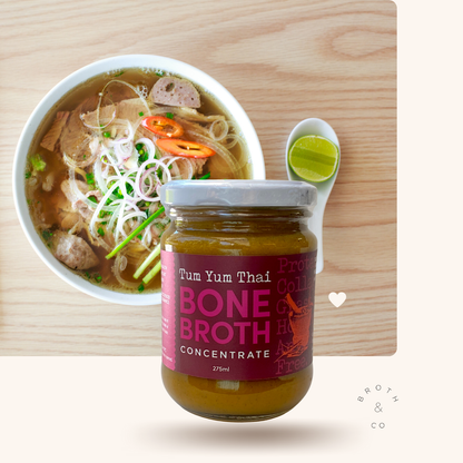 Bone Broth Concentrate Tum Yum Thai 275g - Pasture Raised