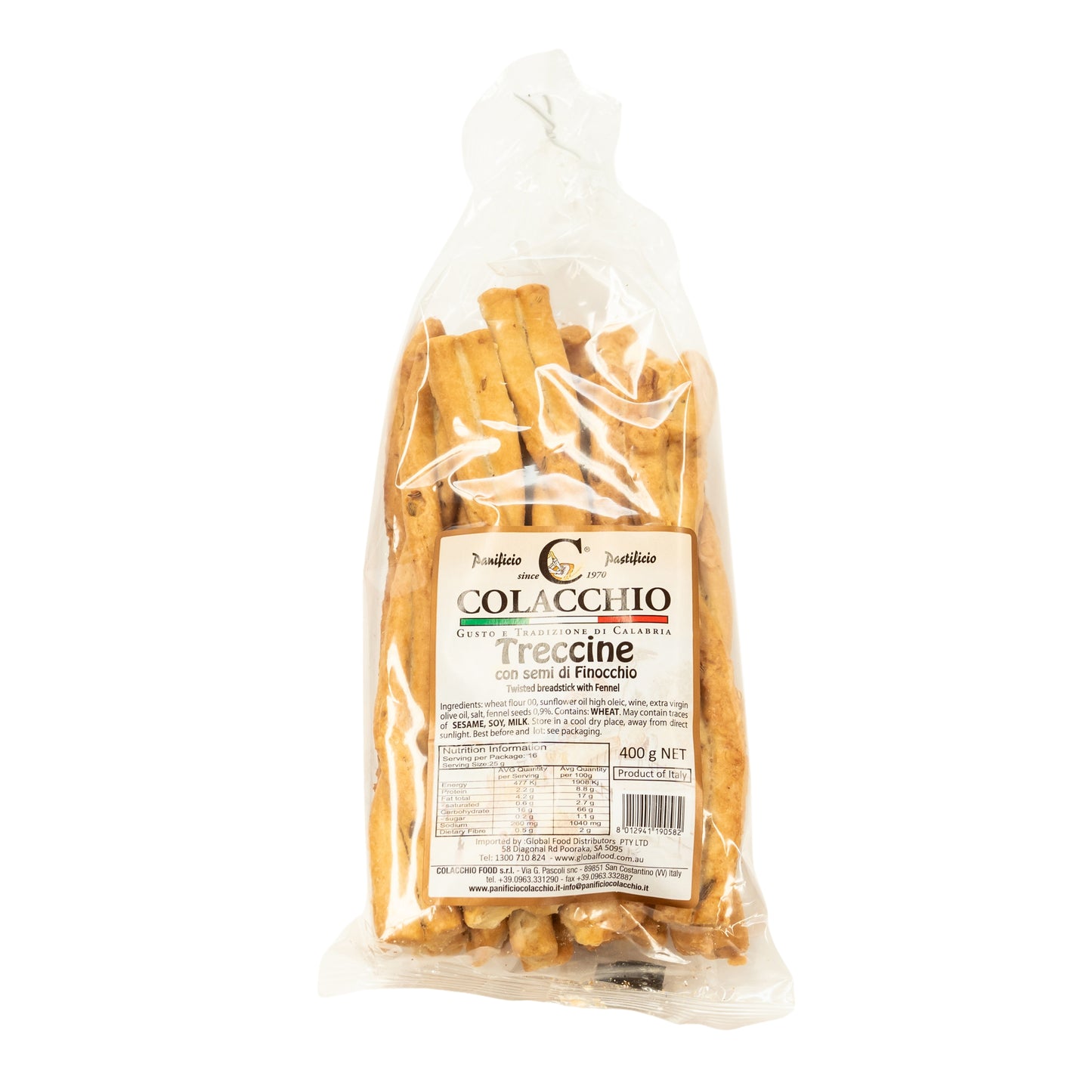 Colacchio Treccine Finocchio (Fennel) 400g