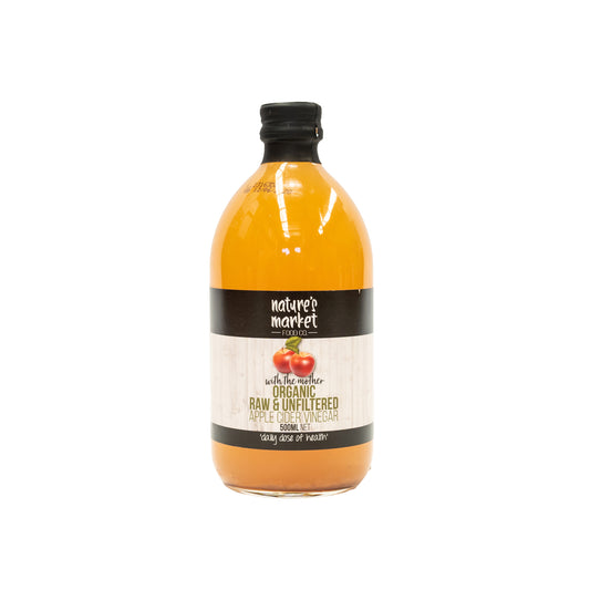 Natures Market - Apple Cider Raw, Uniltered Organic 500ml